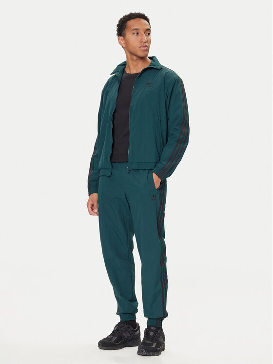 adidas adidas Spodnji del trenirke adicolor Woven Firebird JY1335 Zelena Regular Fit