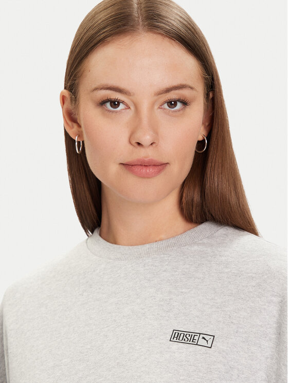 Puma Puma Суитшърт PUMA X ROSÉ 633803 10 Сив Oversize