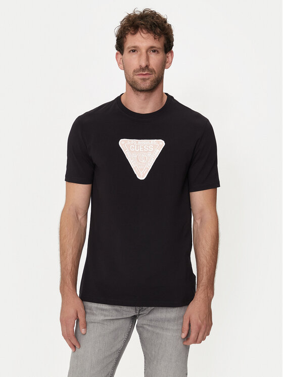 Guess Guess T-shirt M4YI35 J1314 Crna Slim Fit