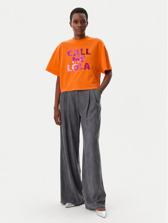 LOLA CASADEMUNT LOLA CASADEMUNT Majica LS2515054 Oranžna Relaxed Fit