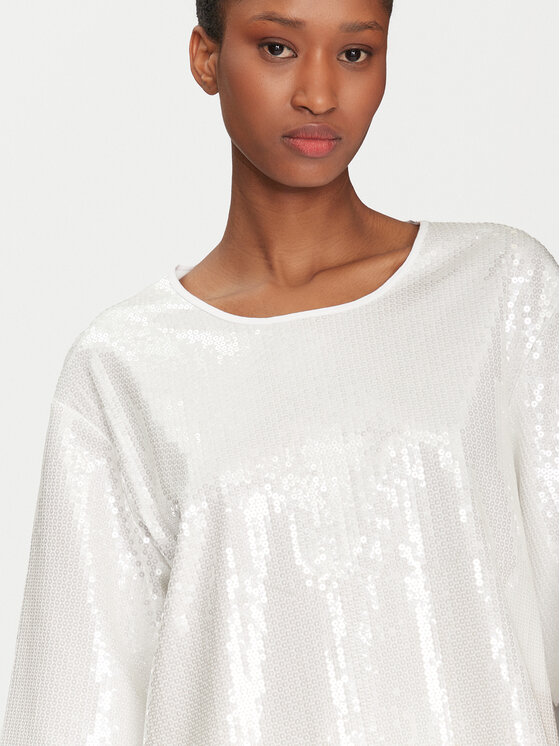 Marella Marella Marškinėliai Gardone 2513971024 Écru Boxy Fit