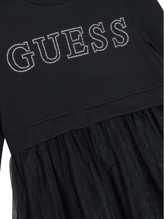 Guess Guess Sukienka codzienna J5YK03 KAUH0 Czarny Regular Fit