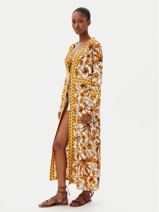 Selmark Selmark Kimono BM297 Žuta Relaxed Fit