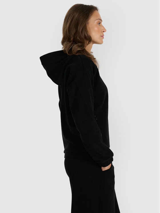 4F 4F Bluza CORDED FLOW Czarny Regular Fit