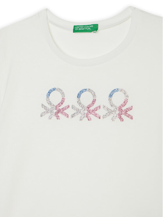 United Colors Of Benetton United Colors Of Benetton T-shirt 3I1XC10MZ Bijela Regular Fit
