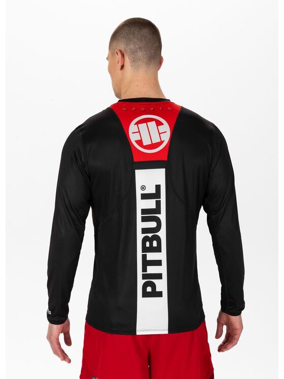 PITBULL PITBULL Koszulka techniczna Hilltop Sports Czarny Regular Fit