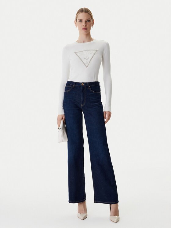 Guess Guess Sveter W6RR49 Z2NQ2 Écru Regular Fit