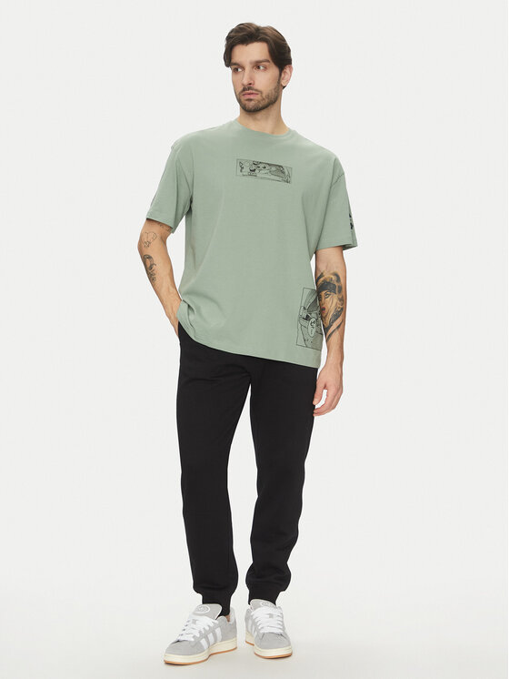 adidas adidas T-Shirt Star Wars The Mandalorian JI5718 Zielony Oversize