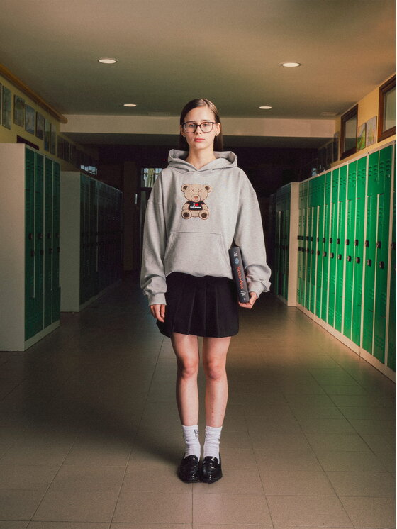 2005 2005 Mikina Teddy Čierna Oversize
