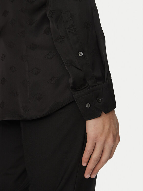 HUGO HUGO Ing Elisha02 50539726 Fekete Extra Slim Fit