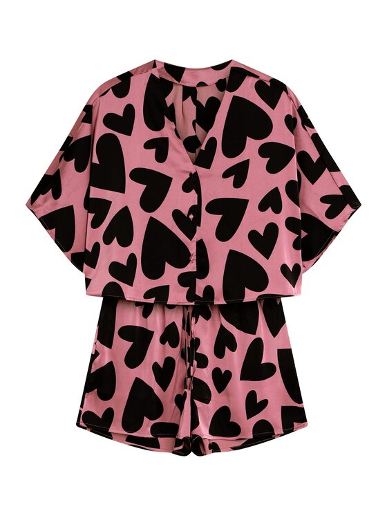 Esotiq Esotiq Piżama 42106 Fioletowy Regular Fit