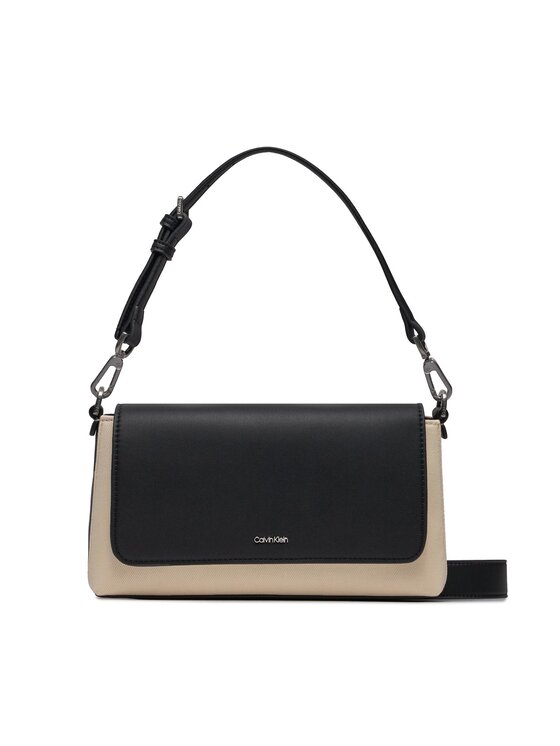 Geantă Calvin Klein Ck Must Shoulder Bag_Canvas K60K611353 Écru