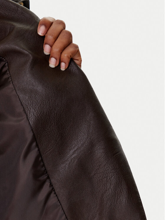 Morgan Morgan Jacke aus Kunstleder 202-GRAMMO.N Braun Regular Fit