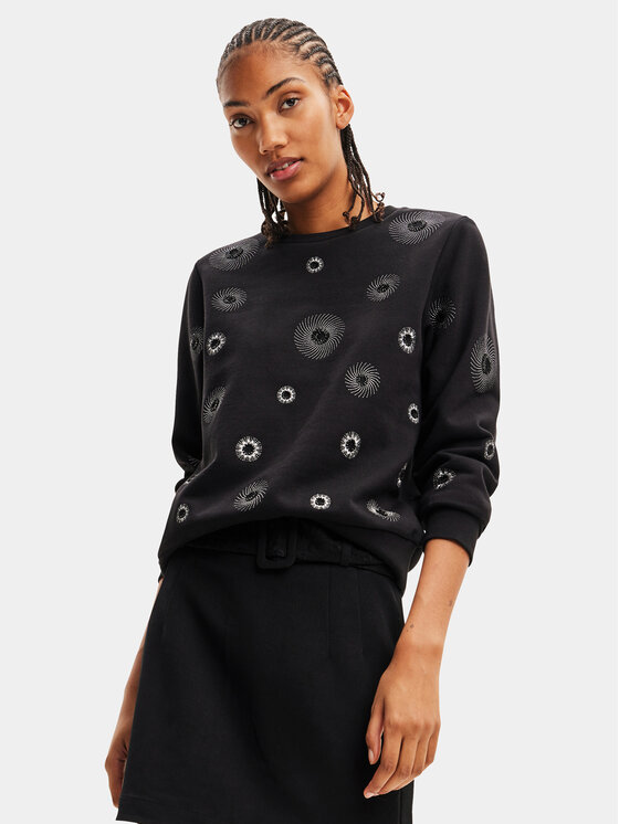 Desigual Desigual Μπλούζα 23WWSK32 Μαύρο Regular Fit