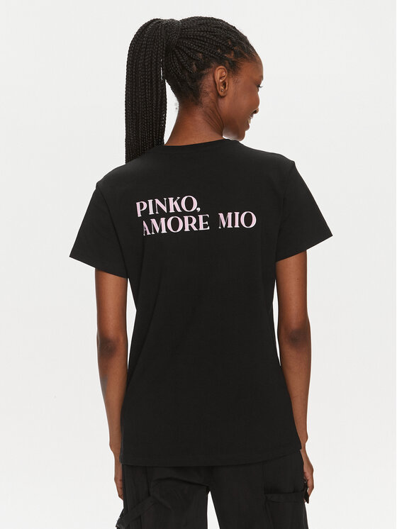 PINKO Pinko T-Shirt 100789 A1OC Černá Regular Fit