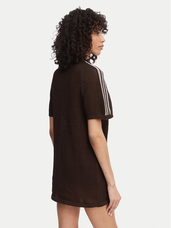 adidas adidas Rochie tricotată Knitted Crochet KE0203 Maro Loose Fit