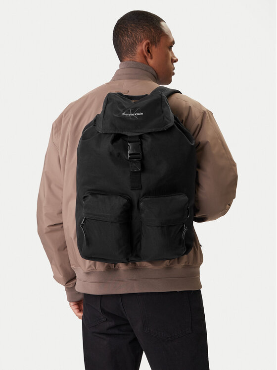 Calvin Klein Calvin Klein Hátizsák Bold Flap Backpack LV04D3270G Fekete