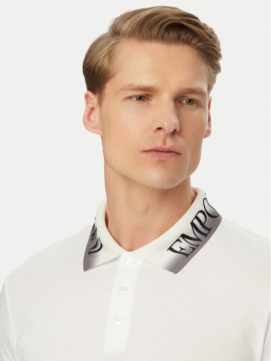 Emporio Armani Emporio Armani Polo EM000571 AF20432 U0002 Balts Regular Fit