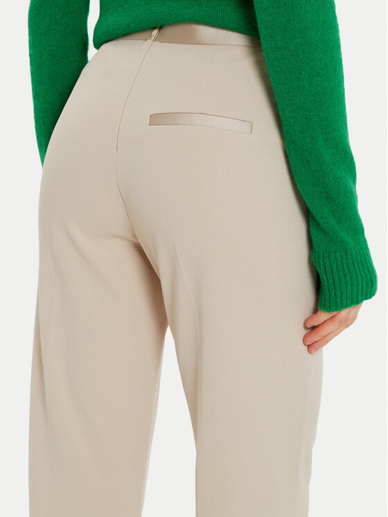 Imperial Imperial Pantaloni din material P3E9IAW Bej Flare Fit