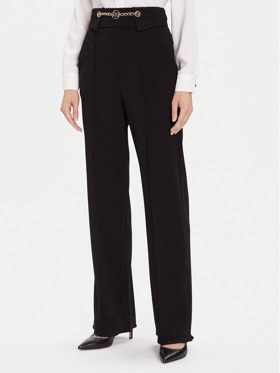 Rinascimento Rinascimento Pantaloni din material CFC0126219003 Negru Regular Fit