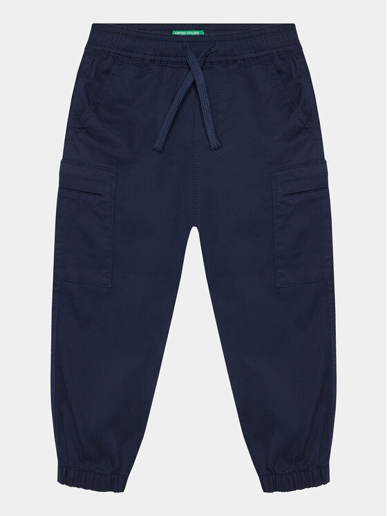 United Colors Of Benetton Jogger nohavice 4HK2GF013 Tmavomodrá Regular Fit