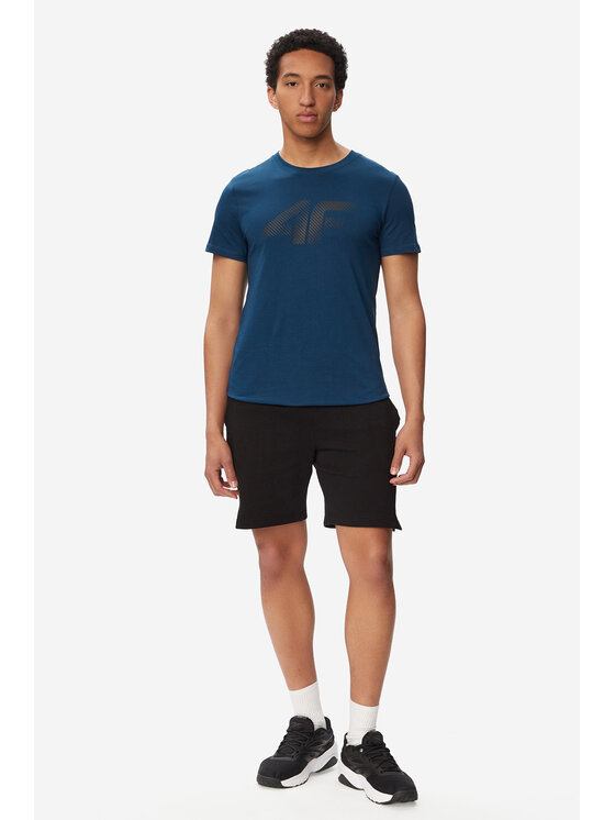 4F 4F T-Shirt 4FWMM00TTSHM2257-46S Zielony Regular Fit