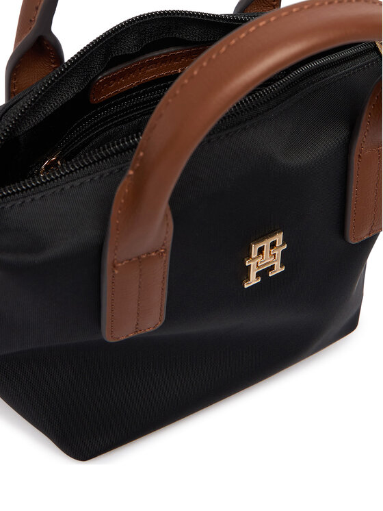 Tommy Hilfiger Tommy Hilfiger Geantă Popette Micro Tote AW0AW18368 Negru