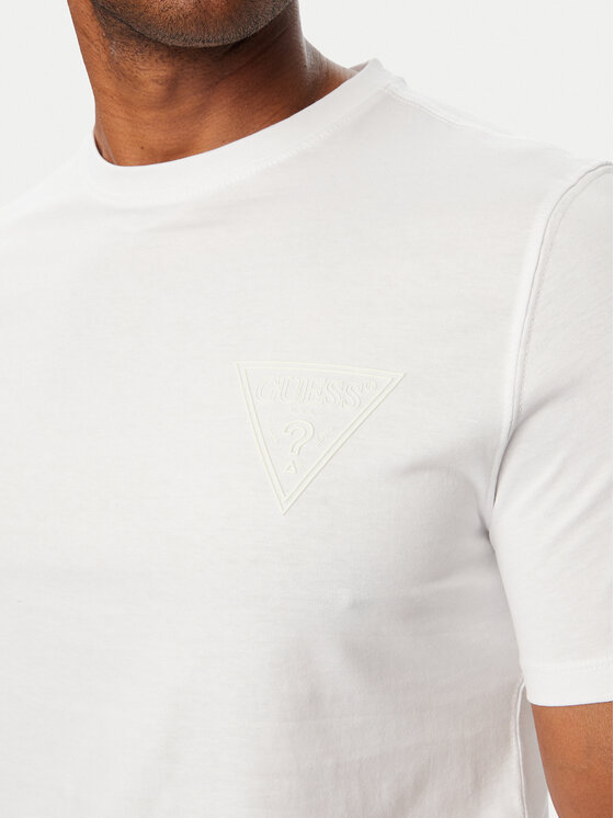 Guess Guess Tricou M6BI49 K6186 Alb Slim Fit
