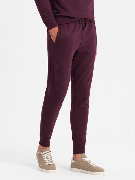 Ombre Ombre Komplet dresowy Z84 Bordowy Regular Fit