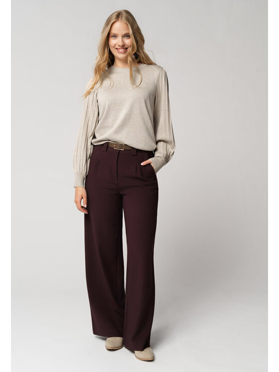 Volcano Volcano Sweter S-MONKI Beżowy Regular Fit