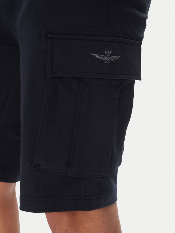 Aeronautica Militare Aeronautica Militare Športové kraťasy 251BF025F459 Tmavomodrá Regular Fit