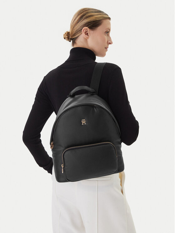 Tommy Hilfiger Tommy Hilfiger Rucsac Popette Soft Dome AW0AW17652 Negru
