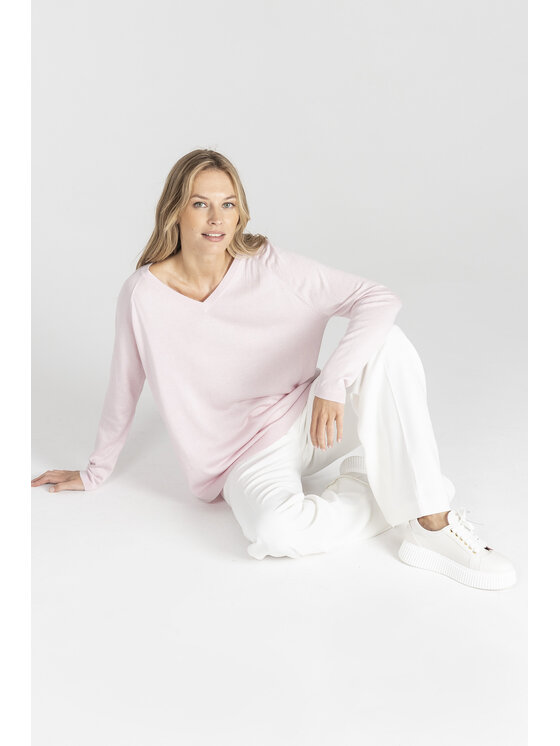Deni Cler Milano Deni Cler Milano Sweter T-DC-S402-E2-80-31-1 Różowy Regular Fit