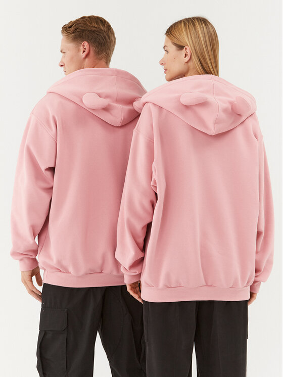 2005 2005 Sweatshirt Unisex Studded Horned Lucy Zip Rosa Relaxed Fit