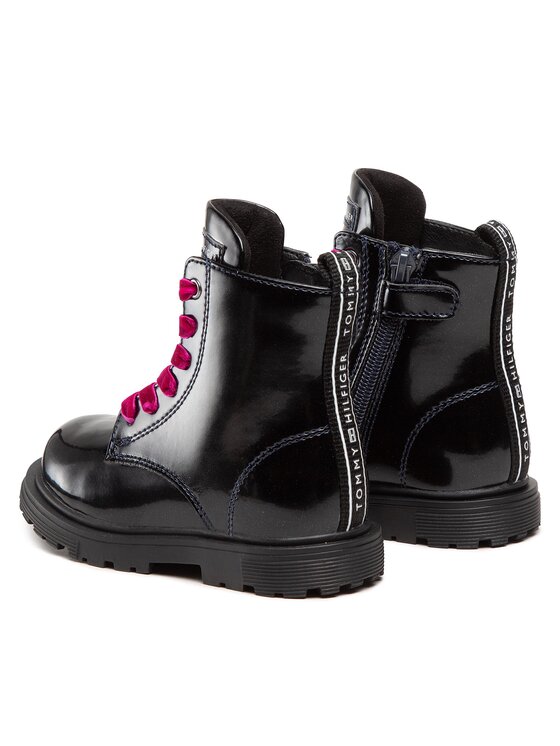 Tommy Hilfiger Tommy Hilfiger Trapery Lace-Up Bootie T1A5-32371-1237 S Granatowy