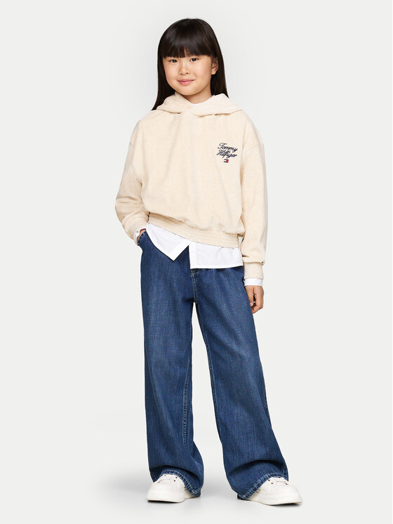 Tommy Hilfiger Tommy Hilfiger Суитшърт Script KG0KG08192 Бежов Regular Fit