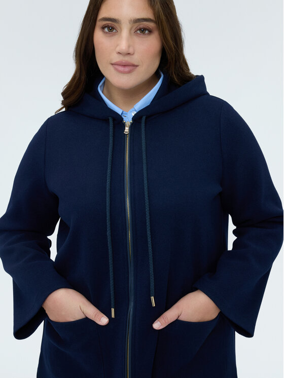 Fiorella Rubino Fiorella Rubino Płaszcz zimowy 8025T000373N034 Niebieski A-Line Fit