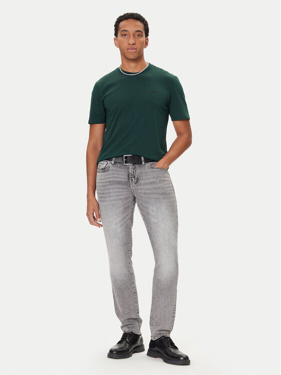 HUGO HUGO Tricou Dero222 50466158 Verde Regular Fit