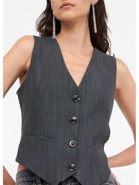 Liu Jo Liu Jo Gilet UF5226D026687457 Grigio Regular Fit