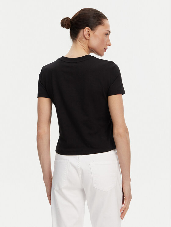 Calvin Klein Jeans Calvin Klein Jeans Póló Placed Institutional J20J225524 Fekete Slim Fit