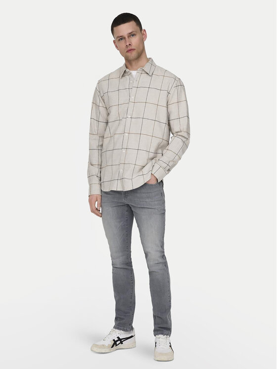 Only & Sons Only & Sons Jeansy Loom 22028265 Szary Slim Fit