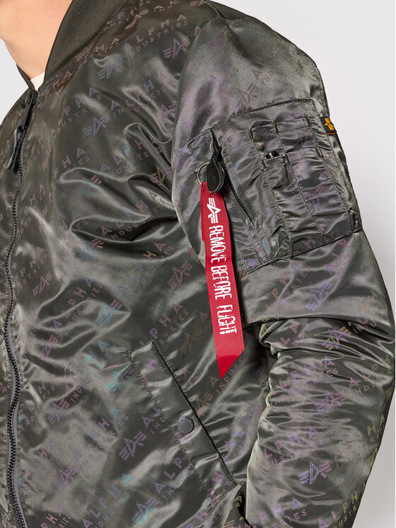 Alpha Industries Alpha Industries Bunda bomber Ma-1 Lw Aop Rainbow Ref. 106109 Šedá Regular Fit
