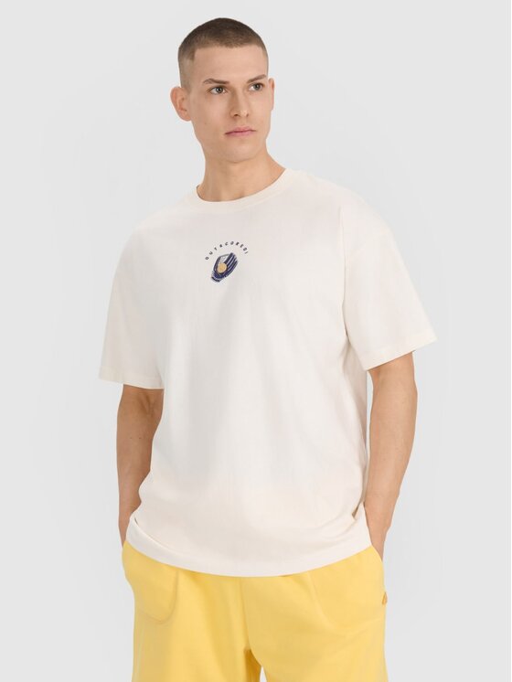4F 4F T-shirt 4FRSS25TTSHM2981-11S Bianco Oversize