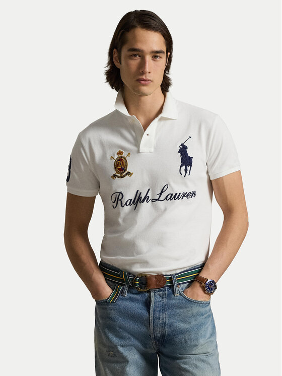 Polo Ralph Lauren Polo Ralph Lauren Tricou polo 710P07311002 Alb Custom Slim Fit