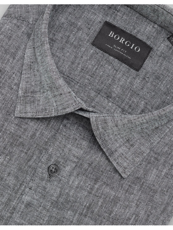 Borgio Borgio Koszula lentini Granatowy Slim Fit
