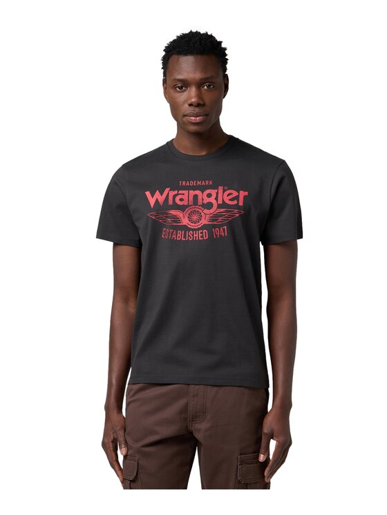 Wrangler Wrangler T-Shirt 112371416 Czarny Regular Fit