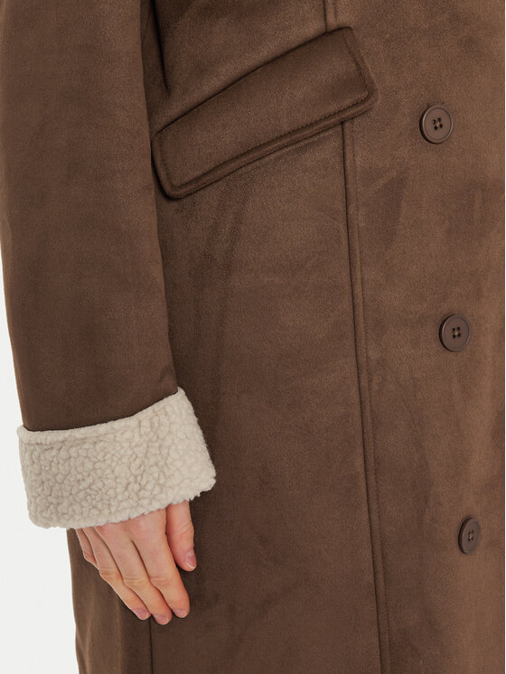 Noisy May Noisy May Cappotto in shearling Dila 27031455 Marrone Regular Fit