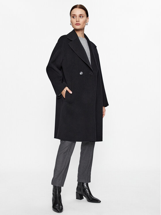 Marella Marella Wollmantel Nandina 2330160838200 Schwarz Regular Fit