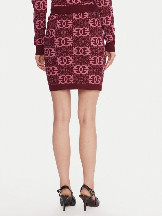 PINKO PINKO Miniszoknya Bang Bang 106040 A2YD Bordó Slim Fit