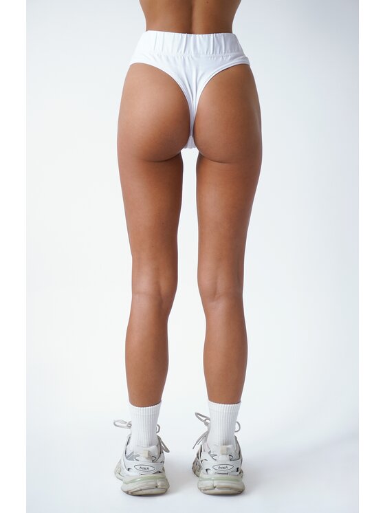 MissDenim MissDenim Figi brazylijskie z wysokim stanem Brazilian Panties Biały